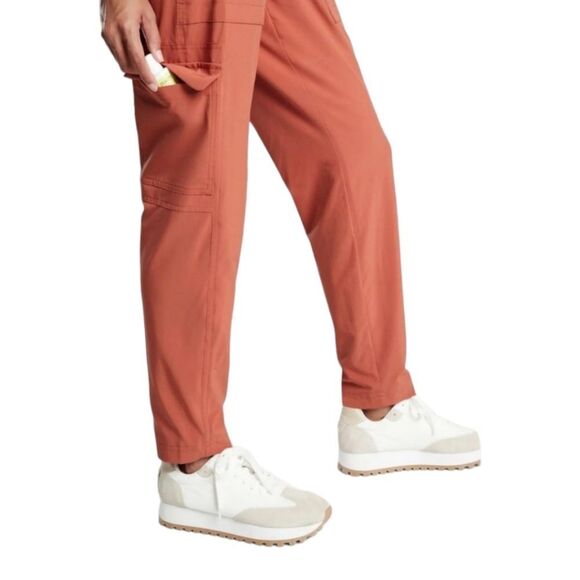 Athleta Chelsea Cargo Lined Elastic Waist Hiking Pant Sz 4 Tall Etruscan… - Picture 5 of 11